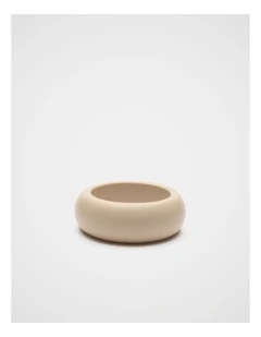 Opaque Resin Bangle in Cashew Cream