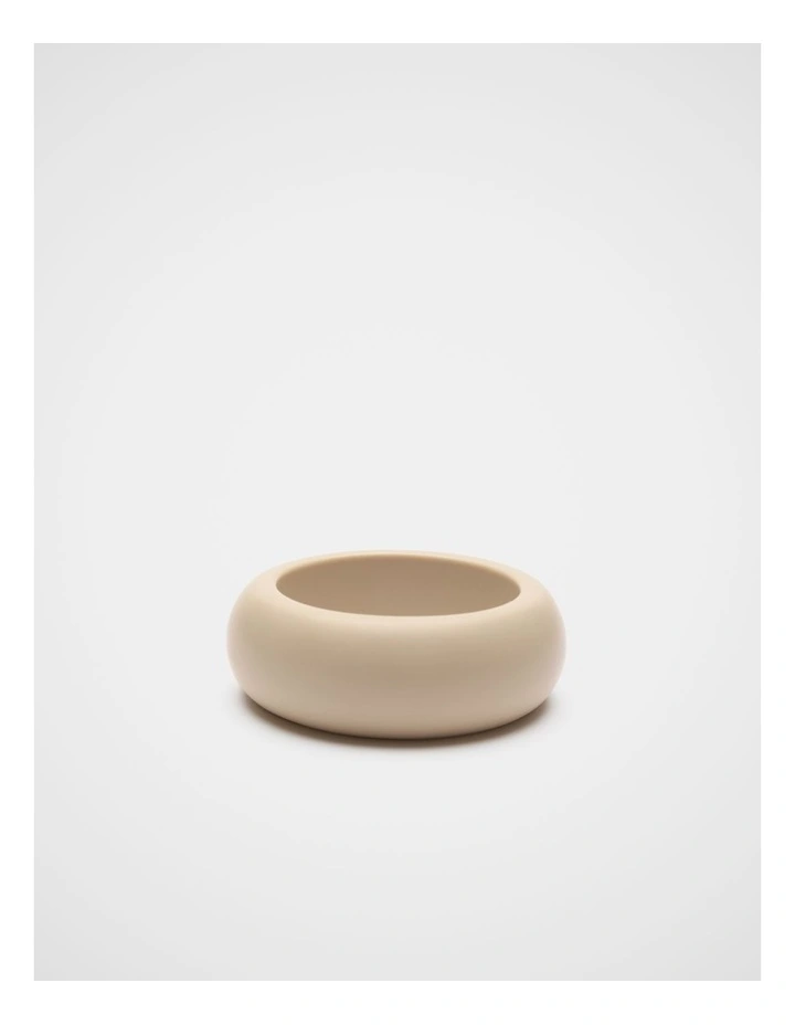 Opaque Resin Bangle in Cashew Cream image 1