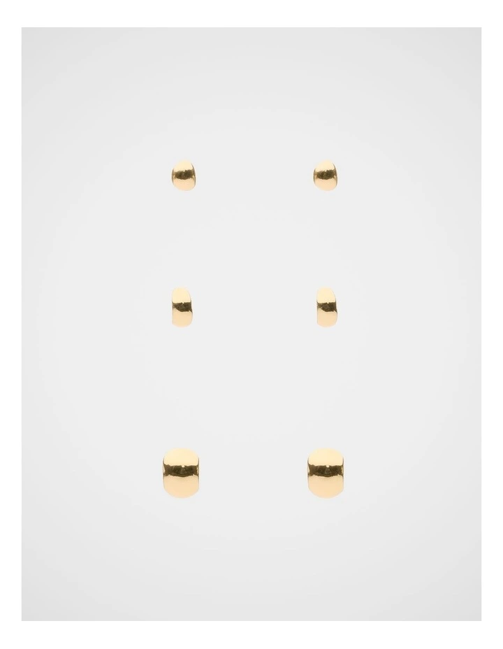 Sculptural Earrings in Gold Six Pack image 1