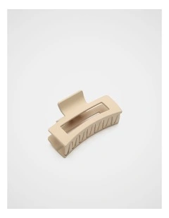Rectangle Hair Claw in Cashew Cream