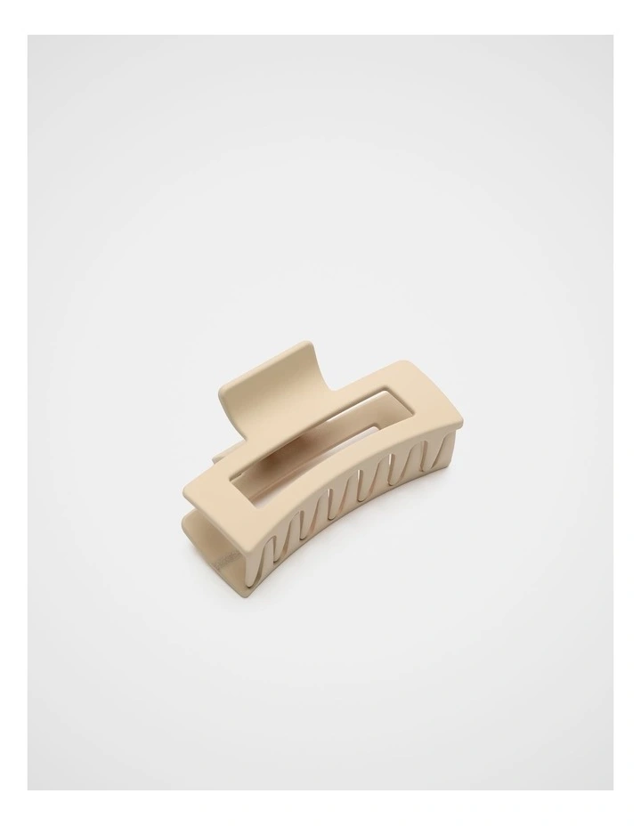 Rectangle Hair Claw in Cashew Cream image 1