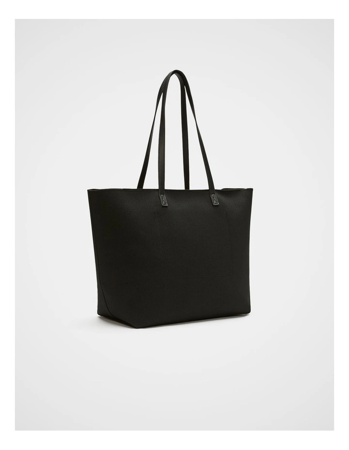 Knitted Carry All Tote in Black image 3