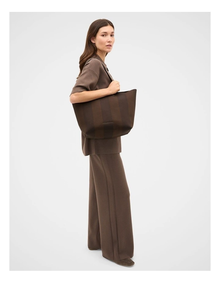 Knitted Carry All Tote in Chestnut image 2