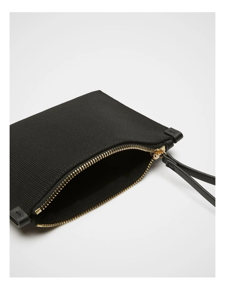 Knitted Pouch in Black image 2
