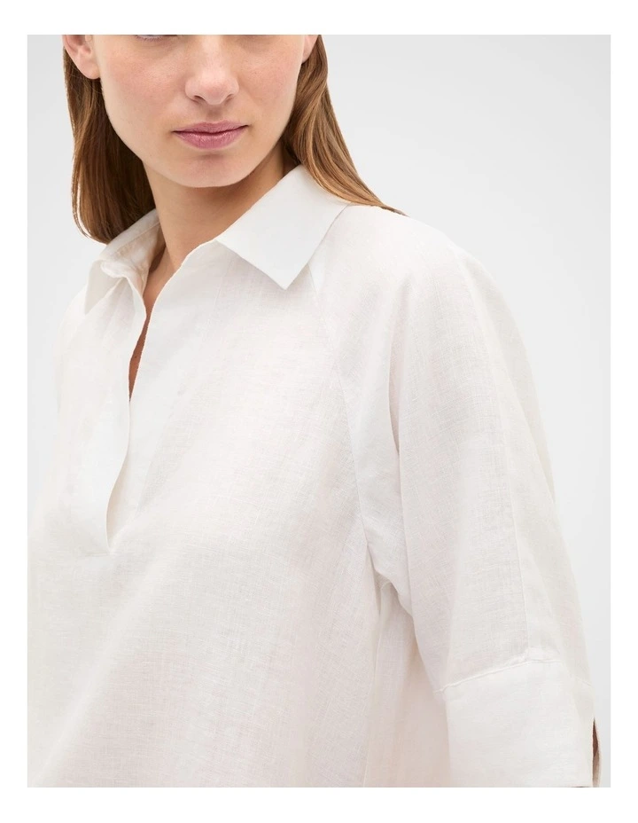 Core Linen Half Placket Popover image 2