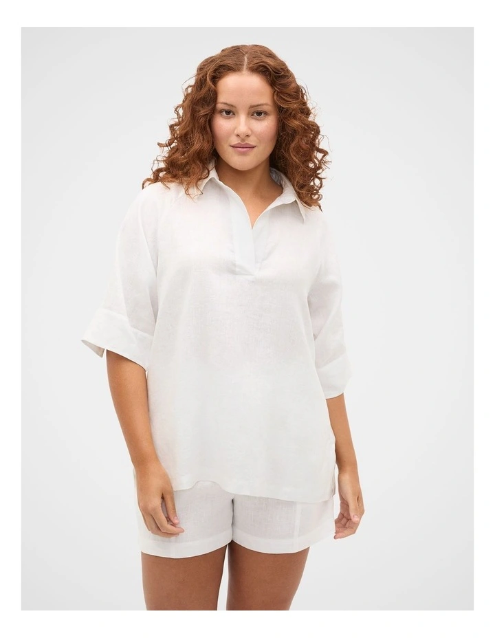 Core Linen Half Placket Popover image 6