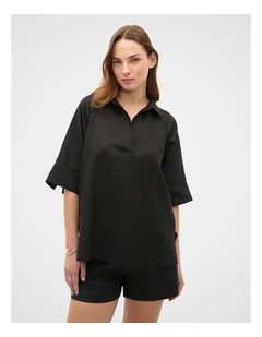 Core Linen Half Placket Popover