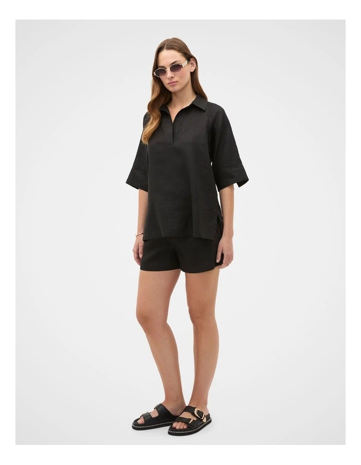 Core Linen Half Placket Popover image 4