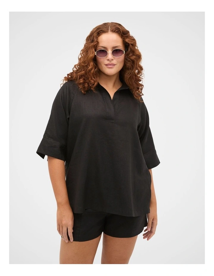 Core Linen Half Placket Popover image 5
