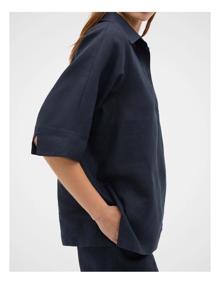 Core Linen Half Placket Popover image 2