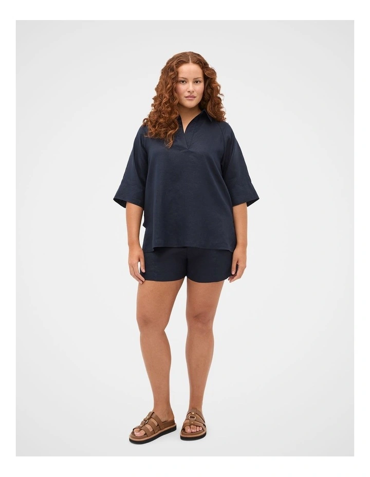 Core Linen Half Placket Popover image 5
