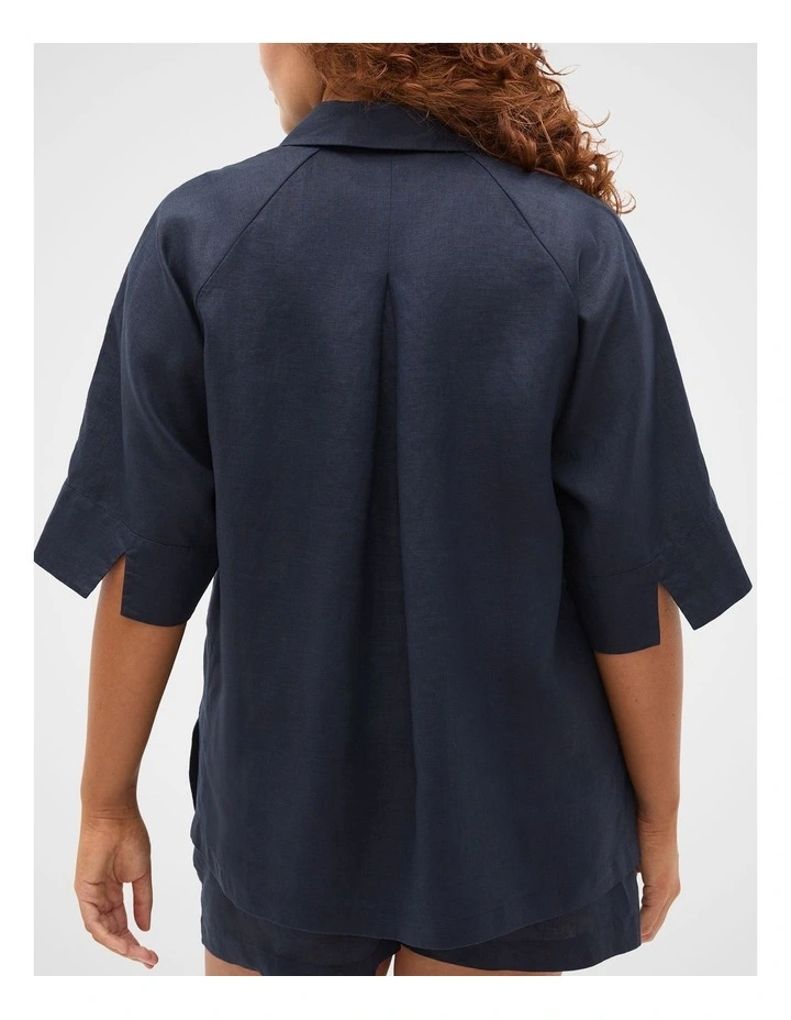 Core Linen Half Placket Popover image 7