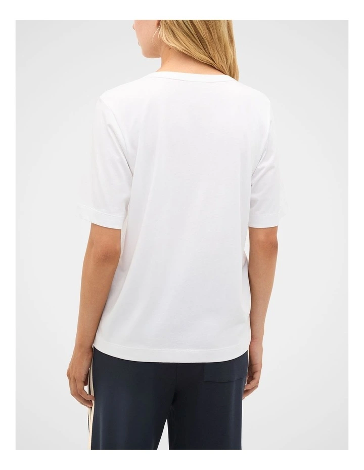 Cotton V Neck Relaxed Tee image 4