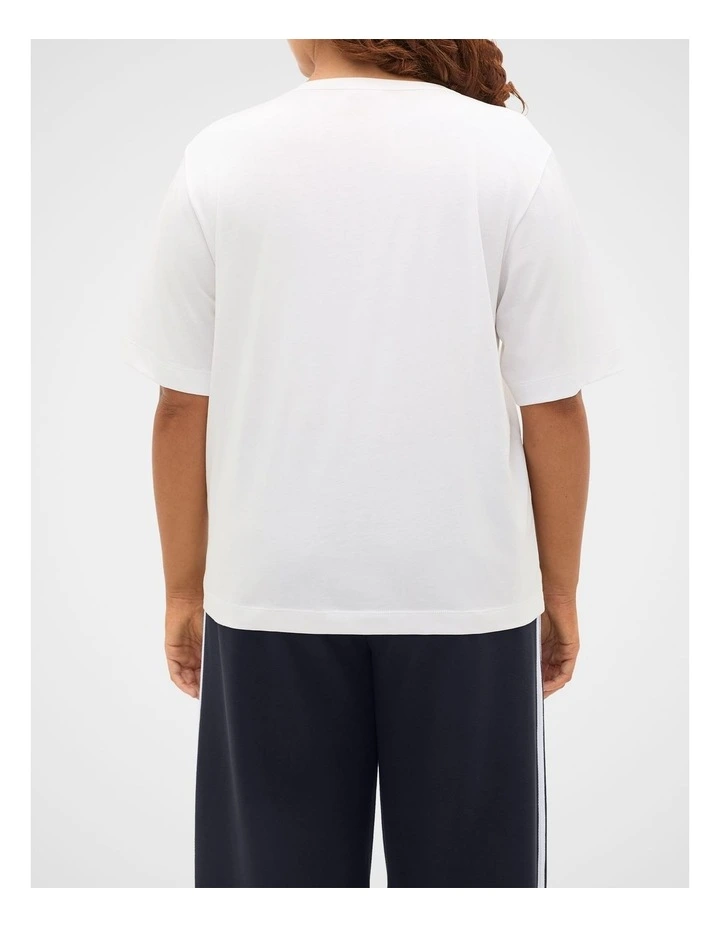Cotton V Neck Relaxed Tee image 7