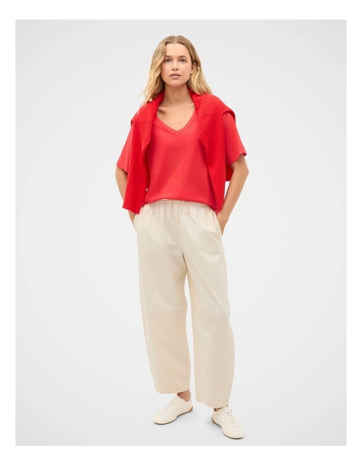 Cotton V Neck Relaxed Tee image 2