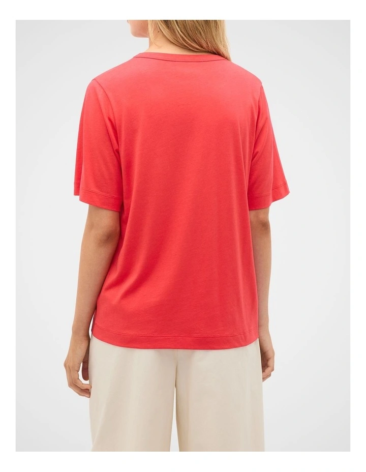 Cotton V Neck Relaxed Tee image 4