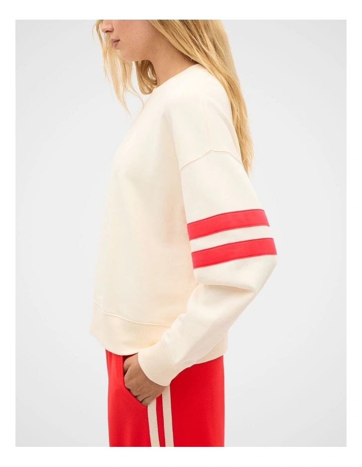 Contrast Detail Crew Neck Sweat image 1