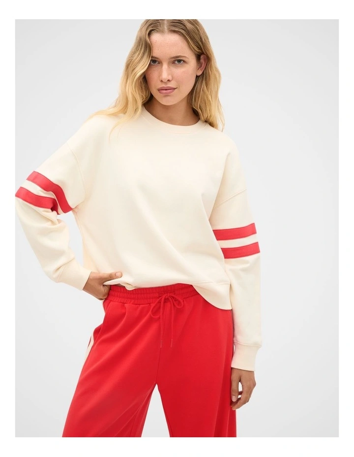 Contrast Detail Crew Neck Sweat image 3