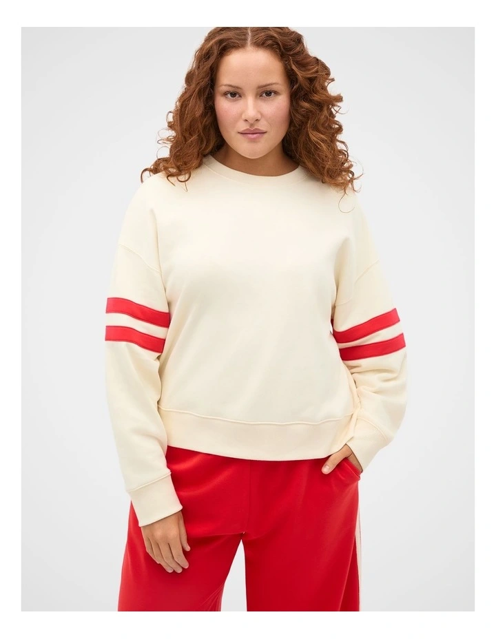 Contrast Detail Crew Neck Sweat image 7