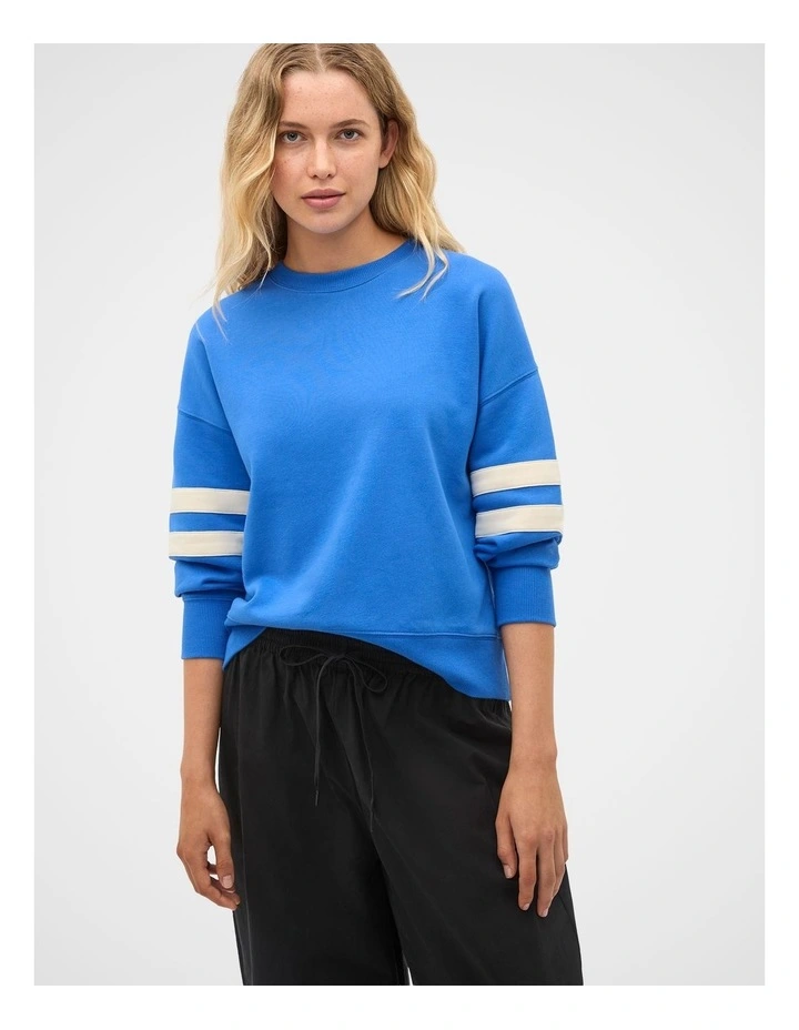 Contrast Detail Crew Neck Sweat image 2