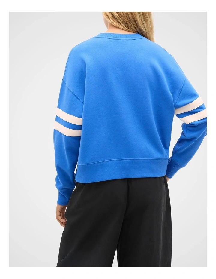 Contrast Detail Crew Neck Sweat image 3