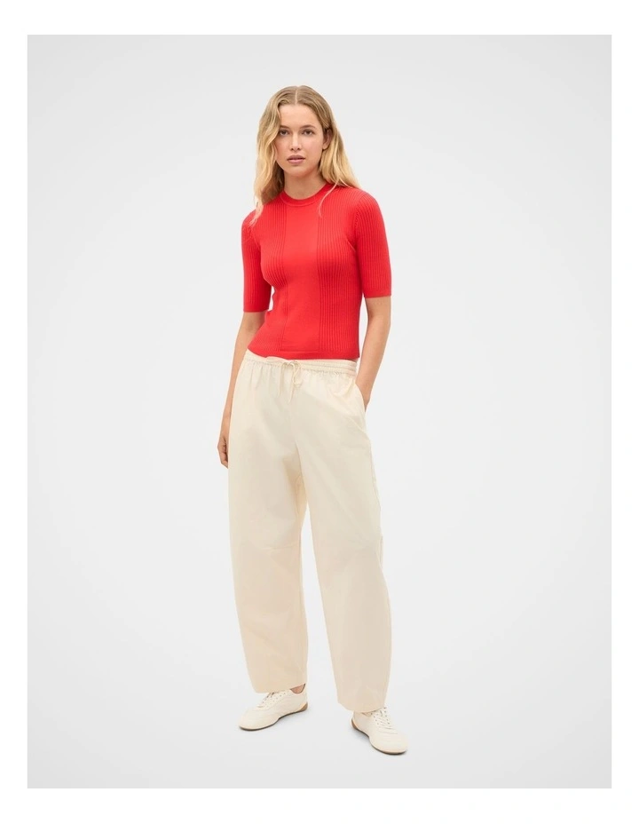 Cotton Blend Rib Knit Top image 2