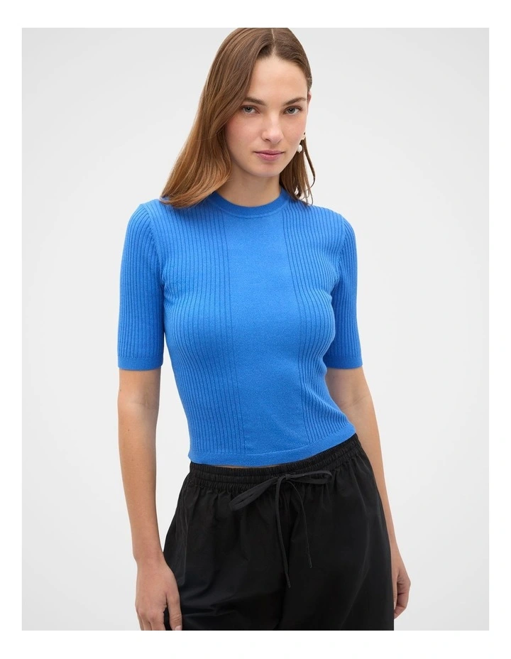 Cotton Blend Rib Knit Top image 2