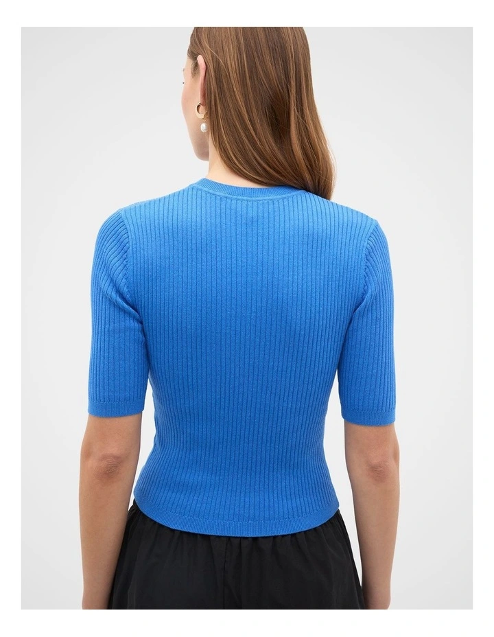 Cotton Blend Rib Knit Top image 4