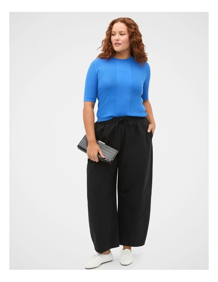 Cotton Blend Rib Knit Top image 5