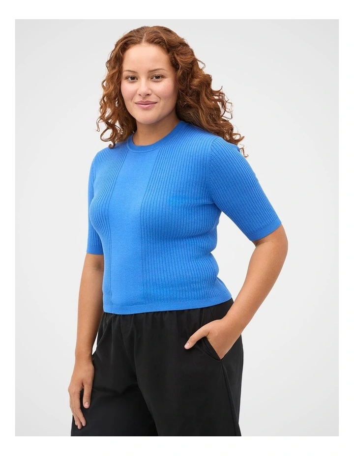 Cotton Blend Rib Knit Top image 6