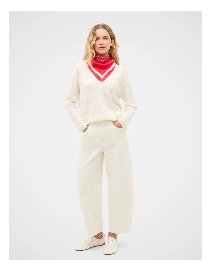Australian Merino V Neck Cable Knit image 1