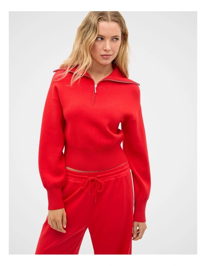 Double Knit Crop Zip Through image 3