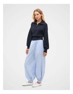 Double Knit Crop Zip Through