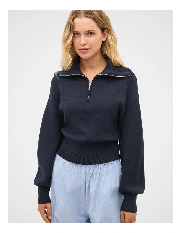 Double Knit Crop Zip Through image 4