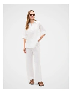 Core Linen Easy Wide Leg Pant