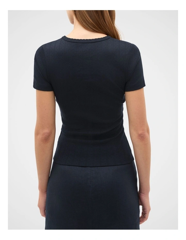 Pointelle Neat Tee image 3