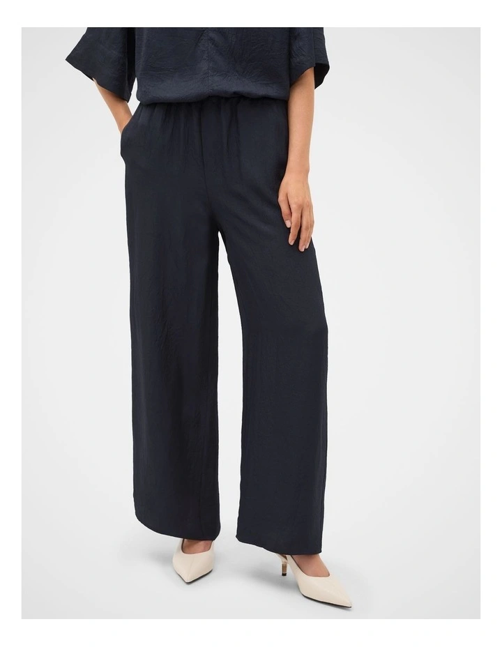 Textured Satin Easy Wide Leg Pant image 1