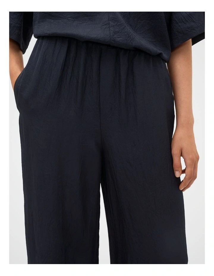 Textured Satin Easy Wide Leg Pant image 3