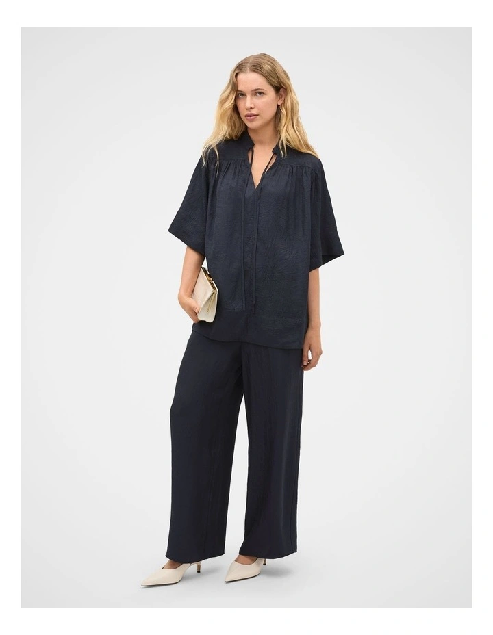 Textured Satin Easy Wide Leg Pant image 4