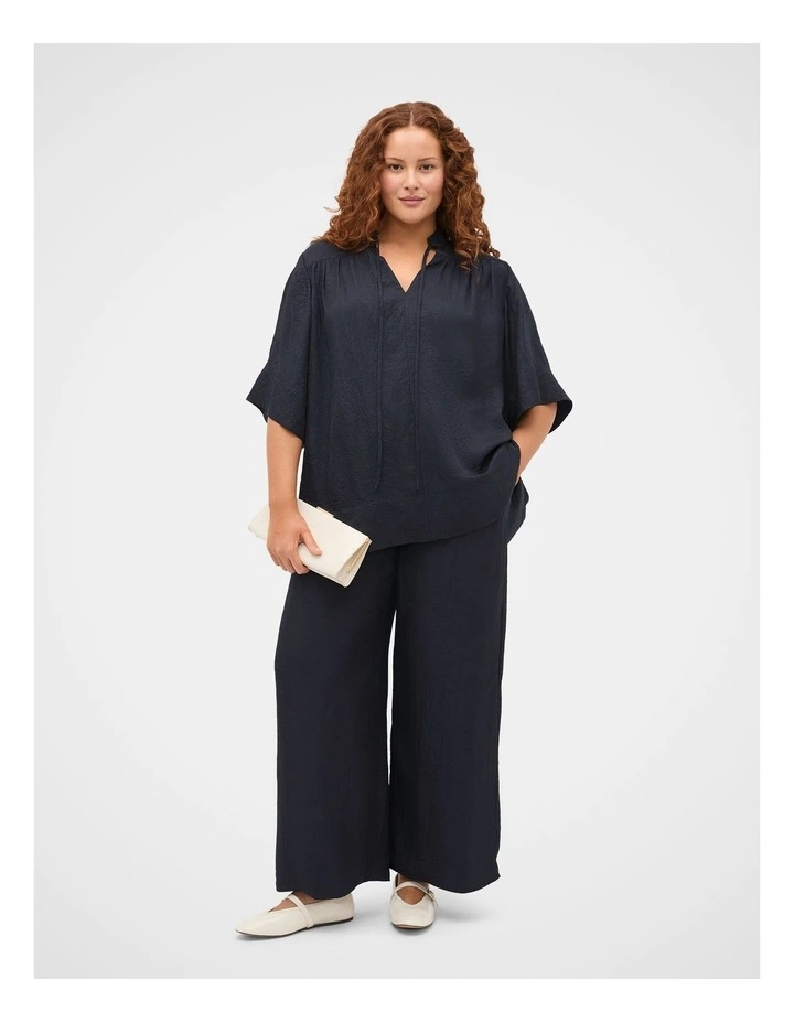 Textured Satin Easy Wide Leg Pant image 7