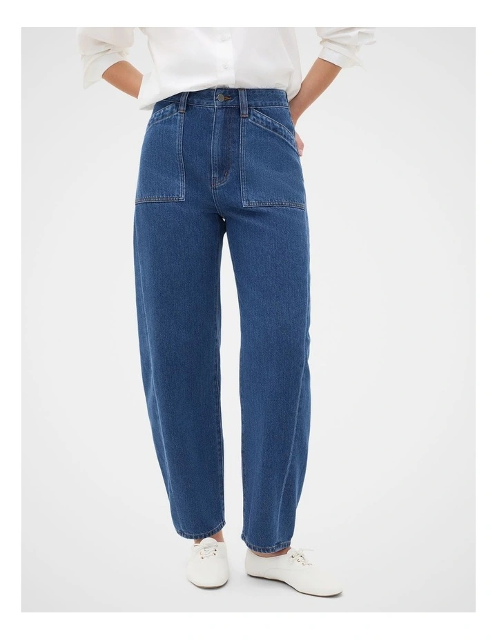 Barrel Leg Pocket Jean image 4