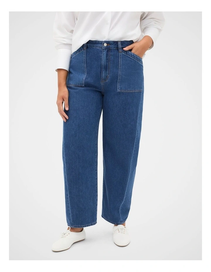 Barrel Leg Pocket Jean image 6