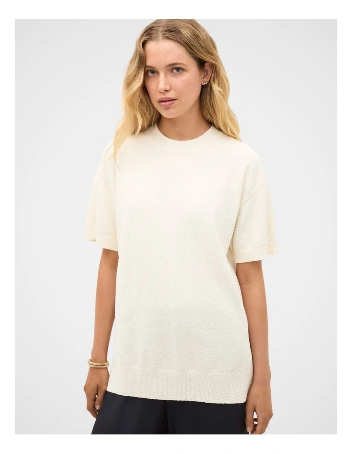 Boucle Oversized Knit Tee image 2