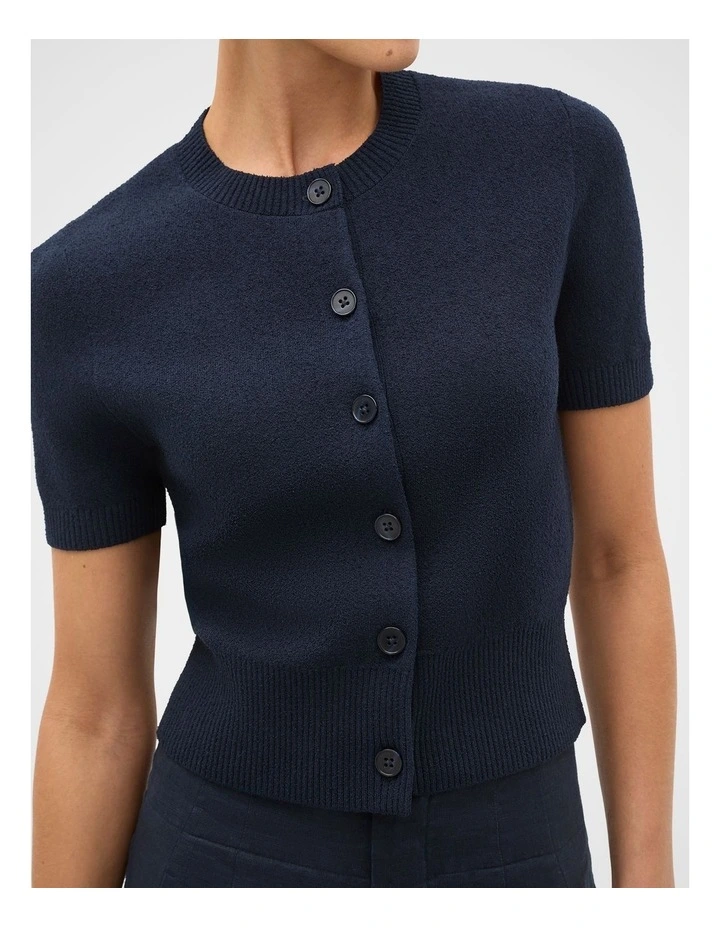 Boucle Short Sleeve Cardigan image 3