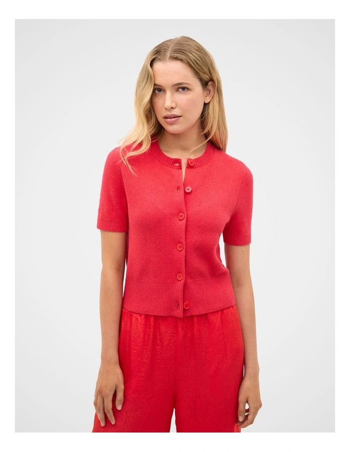 Boucle Short Sleeve Cardigan image 2