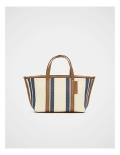 Trim Detail Stripe Mini Tote in Twilight Blue
