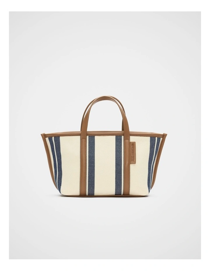 Trim Detail Stripe Mini Tote in Twilight Blue image 1