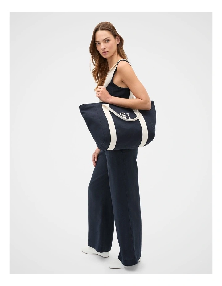 Canvas Weekend Tote in Twilight Blue image 2