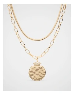 Layered Molten Pendant Necklace