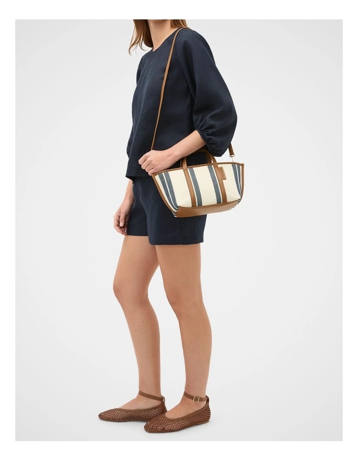 Amari Perforated Ballet Flat in Tan image 2